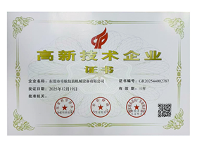 High tech Enterprise Certificate